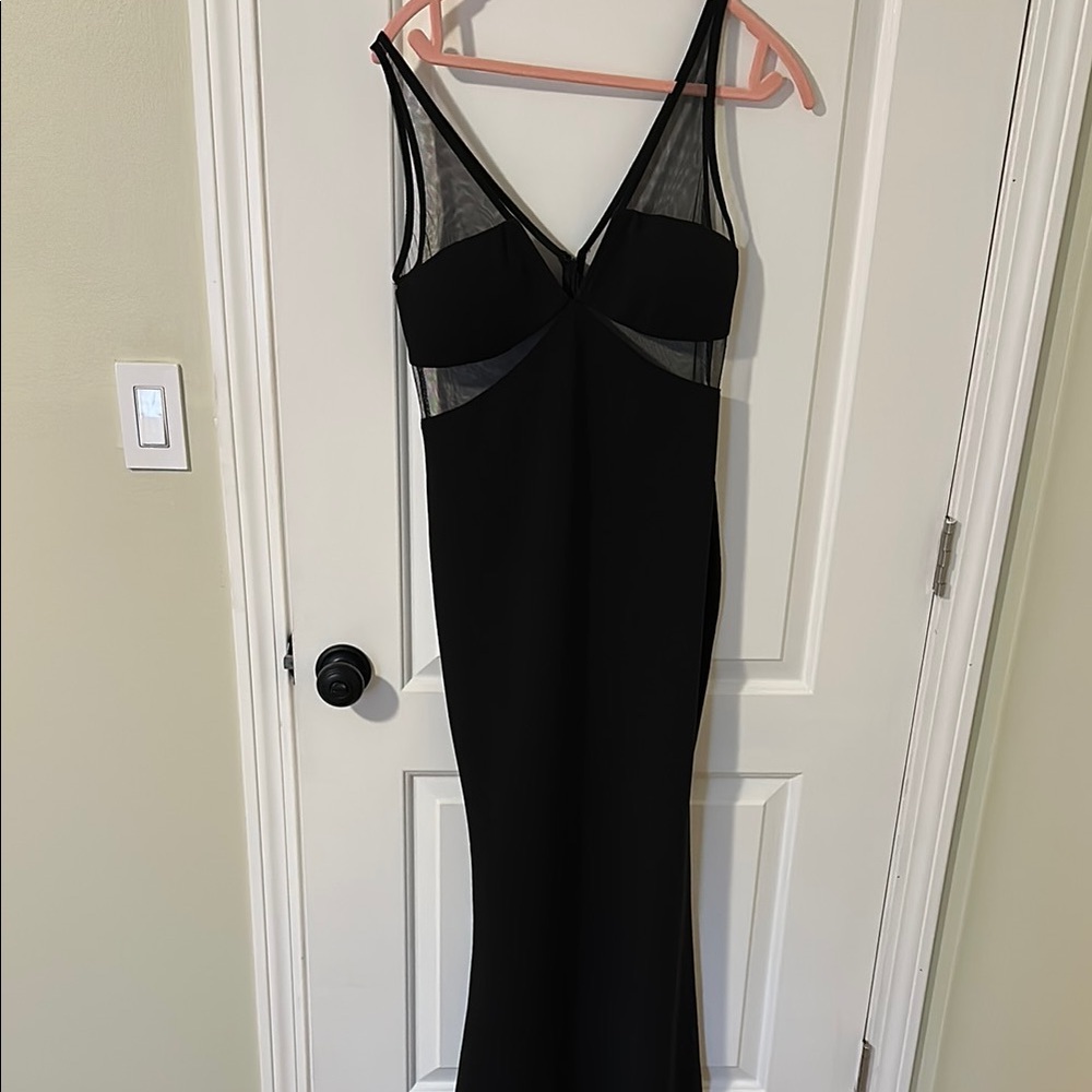 Lulu's Black Mesh Detail Dress